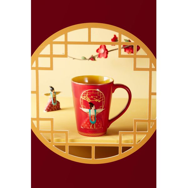 Керамическая большая емкость рельефная чашка для кофе и чая 3D принт для йоги в китайском стиле