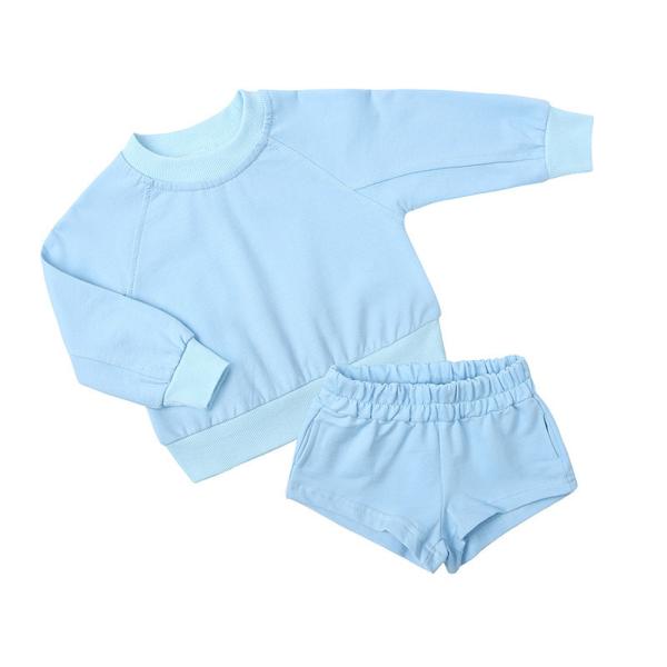 Children'S Outfit Sets Kids Round Neck Tops Shorts Casual Tracksuit Sets