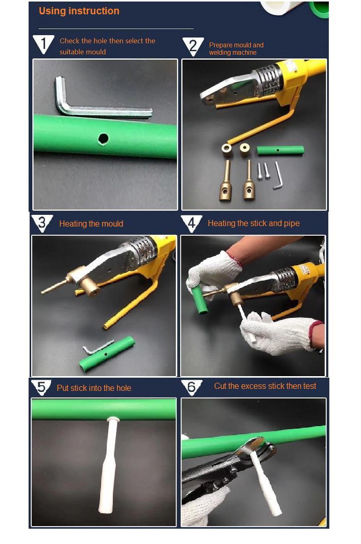набор 11mm PPR пластиковый сваривая для пластикового сварочного аппарата ISO9001 трубы