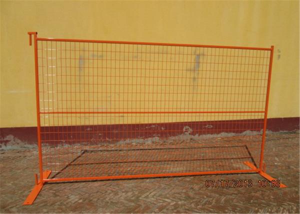 Powder coated Weld mesh 2x4x8ga wire temporary construction fence 6'x9.5' outer tubing 50mm*50mm*1.5mm brace 30mm*30mm