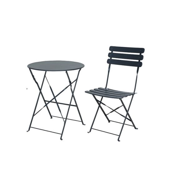Outdoor Indoor 60cm Dia Round Metal Table Full Steel