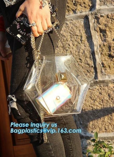 PVC Mesh Handbag Women Large Tote Hollow-out Shoulder Bag Summer Hot Beach Bag Cosmetic Travel Bags, pac, packs, wallet