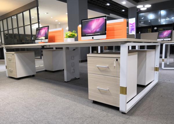 White / Black Contemporary Office Cubicles Workstation W2800*D1400*H1100mm Size