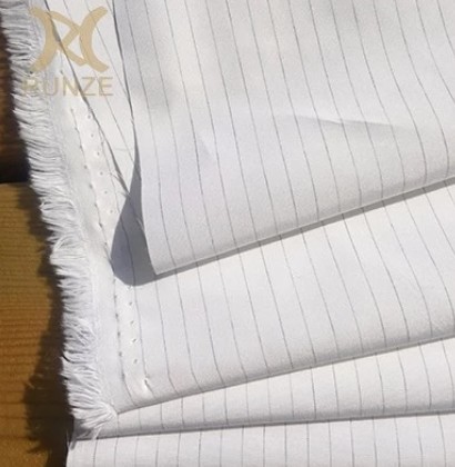 TWILL Style 75D*160D Microfiber Anti Static Textured Clear 99% Polyester 1% Carbon Pongee Fabric