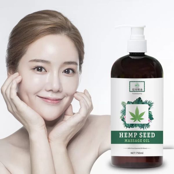 750ML Massage Essential OIls Hemp Seed Essential Oils For Skin Detoxifying