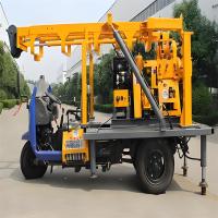 Tricycle Mounted Water Well Drilling Machine 200m with DTH Air Compressor Hammer