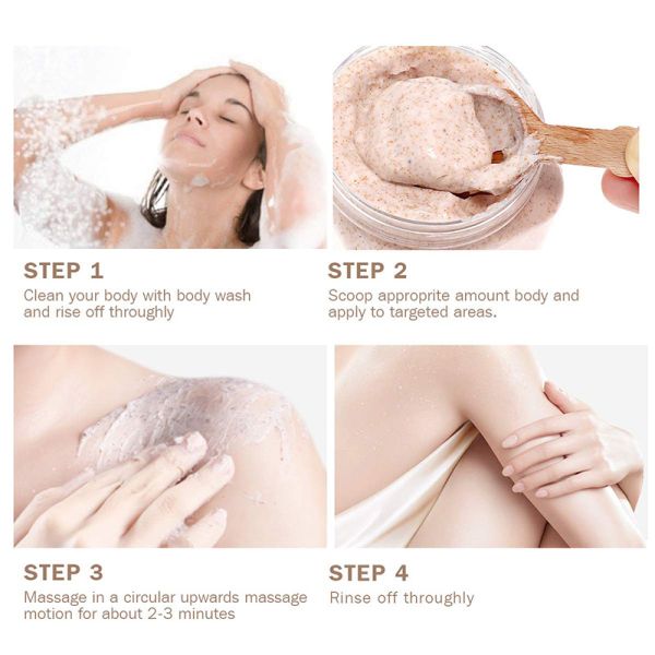 Étiquette privée Sel de mer naturel Scrubs biologiques Sucre Body Scrub Body