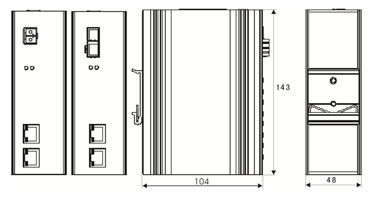3 локальной сети гигабита портов промышленных переключают 2 10М/порты РДЖ45 100М/1000М