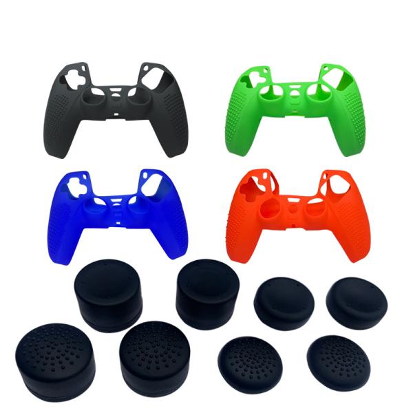Protective Analog Stick Grips Covers Skins For Xbox One PS 5/4/3/2 / Controller Best Slim Grips For Gaming - Black (8 Packs)