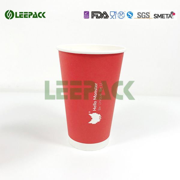Red Single Wall Disposable Paper Coffee Cups For Christmas Holiday Wholesale