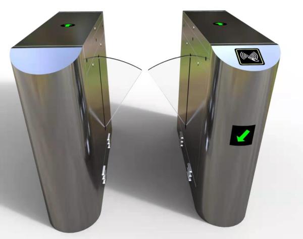 Metro Station Flap Barrier Gate Automatic Pedestrian Access Control Turnstile