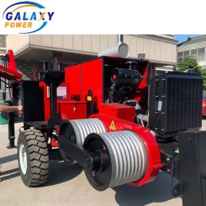 9 Ton Pulling Stringing Equipment OPGW Cable Hydraulic Winch Power Line