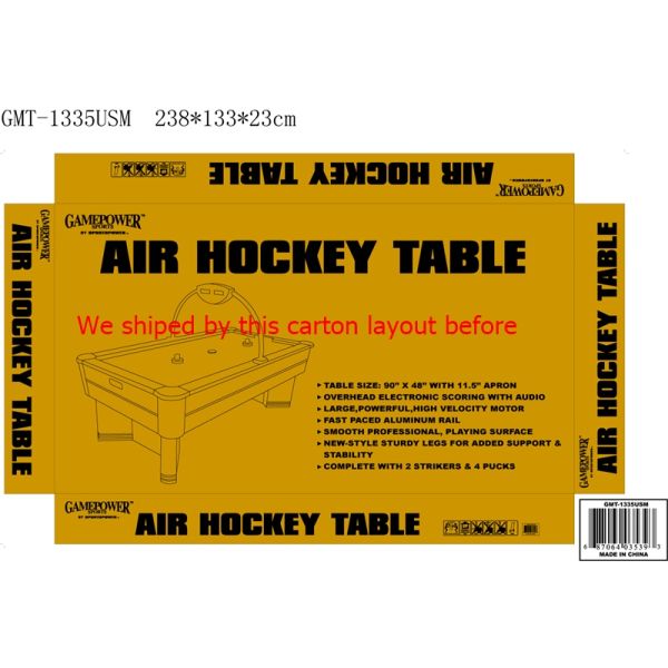 High grade 8FT air hcokey table aluminum rail powerful motor wood hockey game