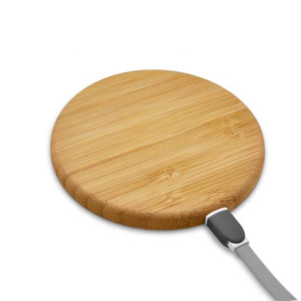 Customized Eco-friendly Baboo/wood made 10W Qi Fast Charging Wireless Phone Charger