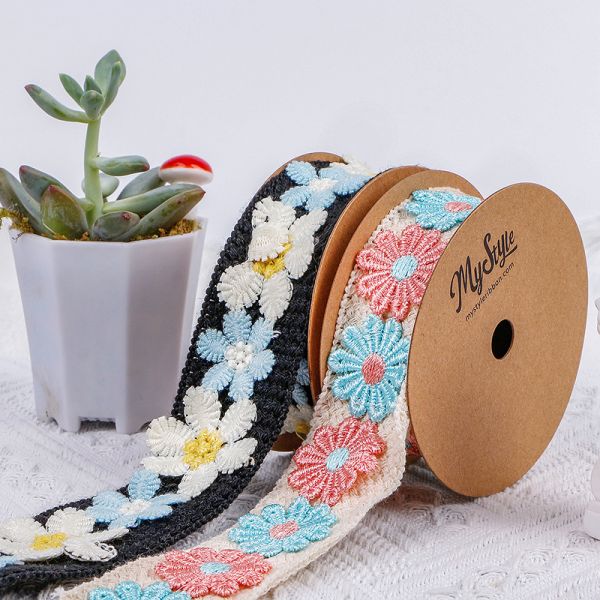 Ribbon Lace Bead Flower Sewing Craft Garment Accessories Decoration and Performance