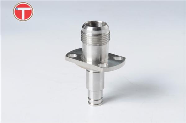 Cnc SS304 que faz à máquina a placa de aço inoxidável que forja o conector fazendo à máquina das peças do Cnc