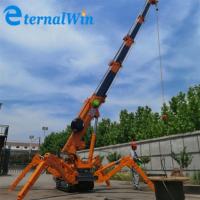 Grúa de araña de 1 tonelada, 3 toneladas y 5 toneladas Mini grúa móvil de rastreo Mini grúa de rastreo con rayo telescópico