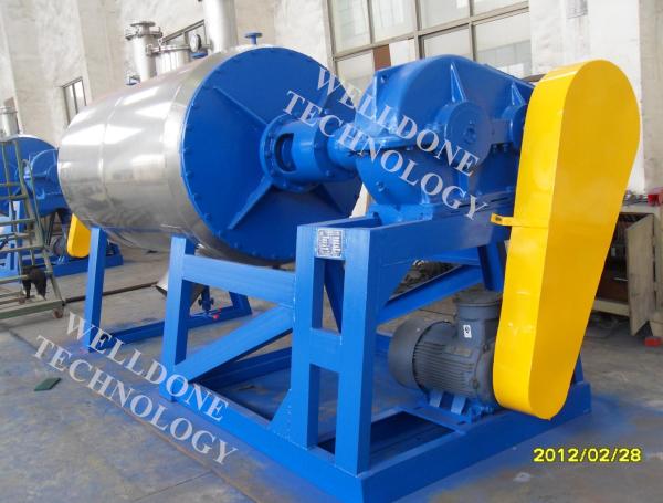 Agro Chemicals Rotary Vacuum Dryer , Button Control Industrial Vacuum Dryer