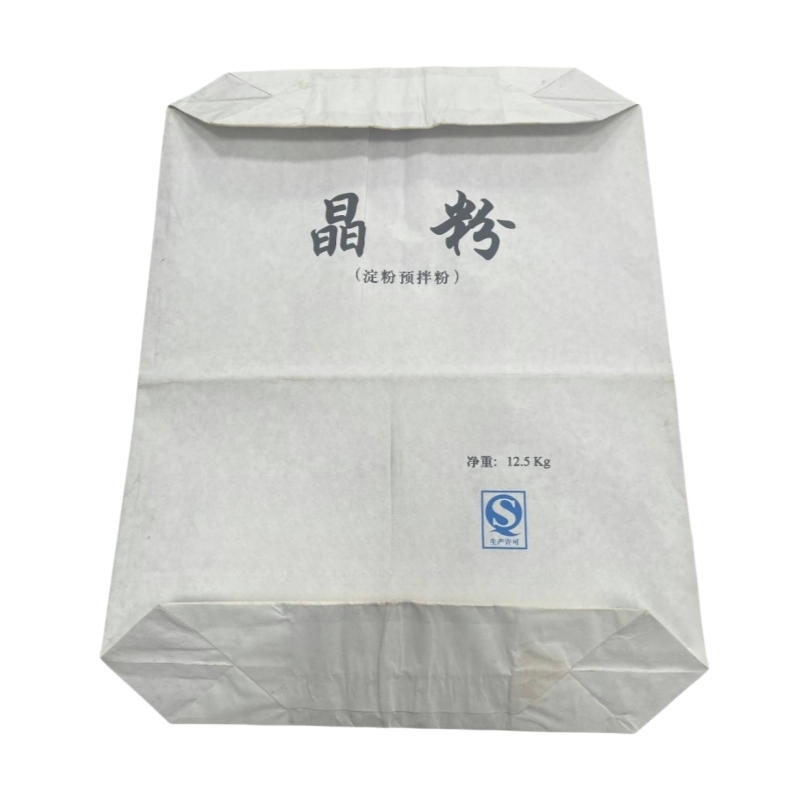 Food Grade Paper Bag 3 Layer 90GSM 4Layer 80GSM with Sonic Seal Sleeve Moisture Proof for 25KG Potato Starch Corn Starch