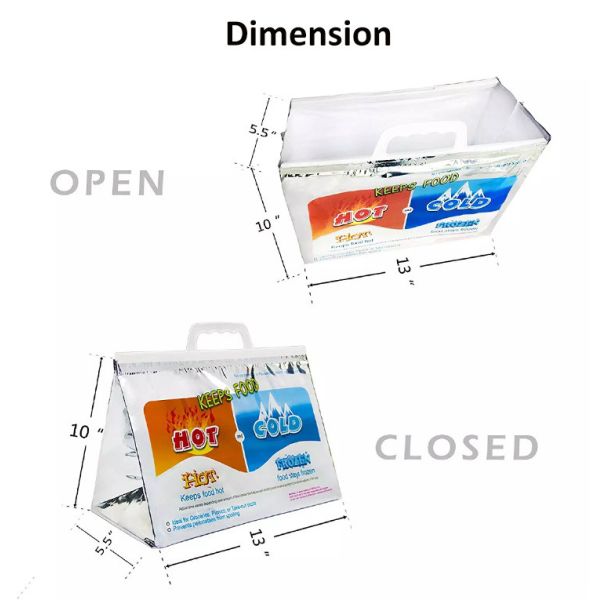 сумки 30lbs горячие и холодные изолированные, сумки алюминиевой фольги на вынос