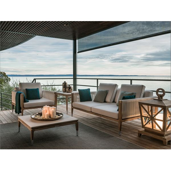 Quick Dry Foam White Waterproof Outdoor Patio Furniture Rope Sofa for Outdoor Spaces