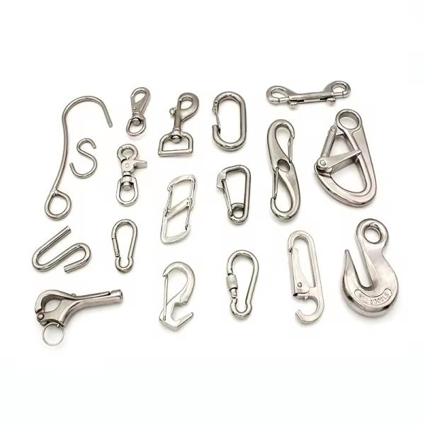 Aço inoxidável 304 Clip de Segurança de Marinha Navio Gancho de Barco 8 mm Spring Snap Hook