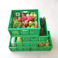 Container de armazenamento reutilizável de malha dobrável para caixas de colheita Tamanho 600*400*52mm