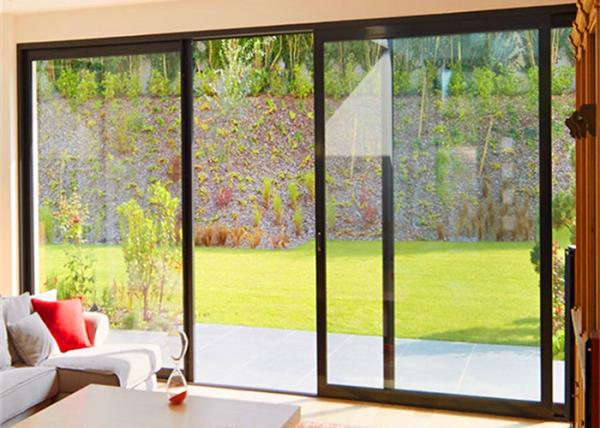 AS2047 Aluminum Glass Sliding Door With 85 Series Aluminum Frame And Frosted Glass