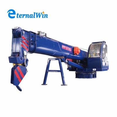 5 Ton 12 Meters Small Marine Crane Hydraulic Winch Ship Crane