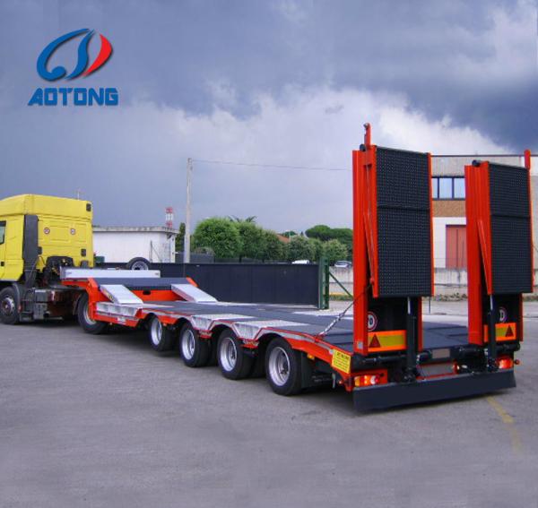 120 tonnes 3/4/5/6/7/8 essieux bas lit bas garçon semi-remorque avec suspension mécanique Dolly