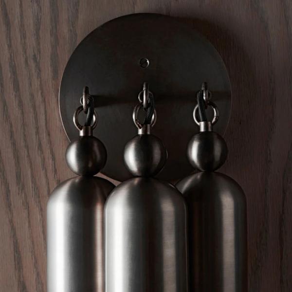 Custom Modern Indoor Tassel Wall Sconce Lamp Cylindrical Glass Shade for Hallway Bathroom Bedside Decorative Wall Lamp