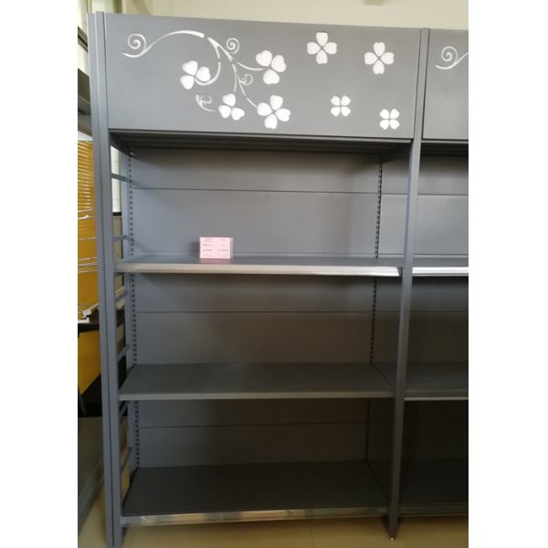 Durable Supermarket Storage Racks , Four Columns Display Rack With Advertising Boards 65KG / Layer