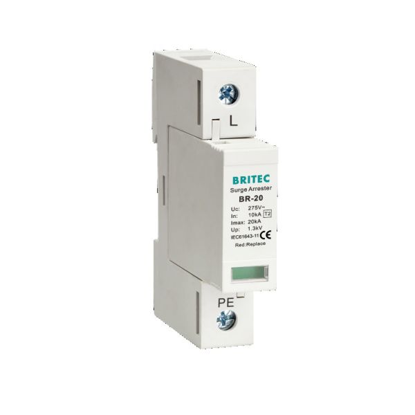 BR-20 3P+1  20kA Surge Protection Device Spd Earthing surge protection Lightning Arrester thunder protector three phase power surge protector SPD Manufacturer Spd Surge Protection Devices