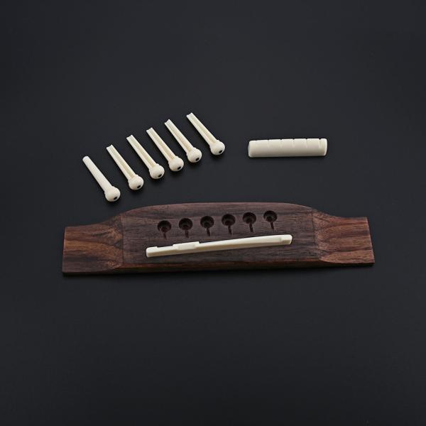 6 Pins Acoustic Electric Guitar Bridge 155.7*26*9.2MM Elegant Touch