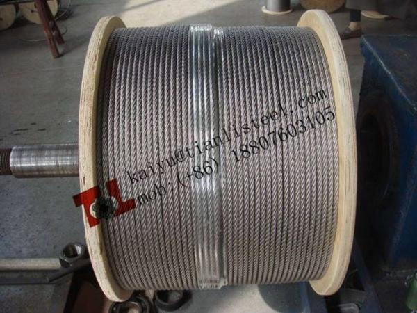 6x37+IWRC Stainless Rope A2 304 A4 316 diameter 12mm