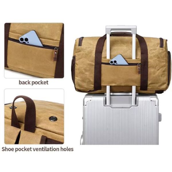 Large Capacity Garment Luggage Duffle Overnight Casual Gym Weekender Sports Canvas Duffel Bags