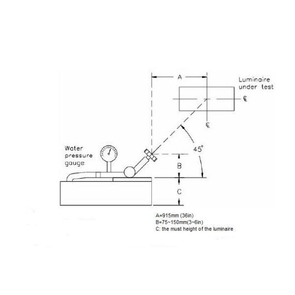 Watertight Environment Test Equipment 0-0.2 Mpa Range For Luminaire