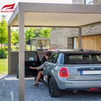 Bâtiment extérieur de jardin de pergola en aluminium motorisé par auvent de hard-top avec la lumière de LED