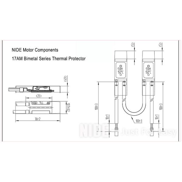 17AM подгоняло протектор биметаллической серии термальный с 3 проводами
