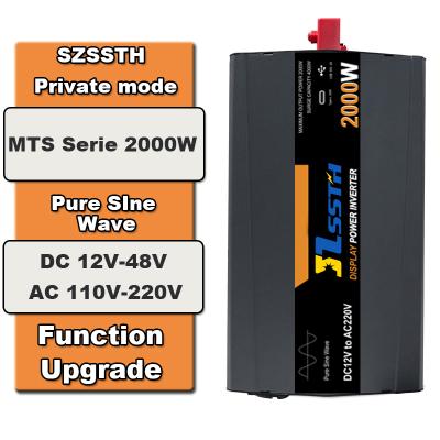 2000W Pure Sine Wave Solar Inverter 12V/24V to 110V/220V