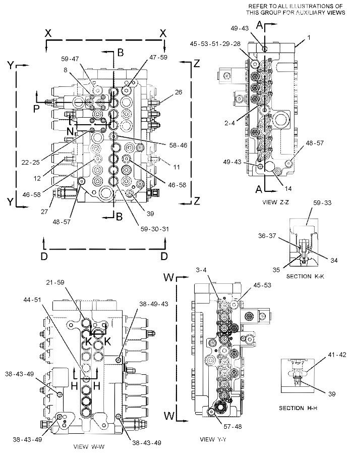 332-7939 3327939 CAT E307D Мини-диспетчерский клапан управления экскаватором, работающий на двигателе 4M40