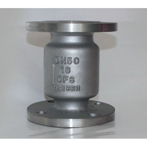 CF8 Stainless Steel Vertical Lift Check Valve PN16 Flanged Non Return Valve DN25-DN200 for Steam Water Oil Chemical Pipeline