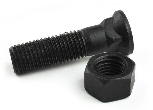 Carbon Steel Track Shoe Bolt Black Oxide With Flat Countersunk Head