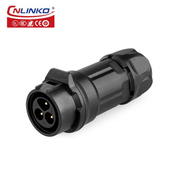Ce Approved IP68 Waterproof 3 Pin Round Power Wire Connector LP16