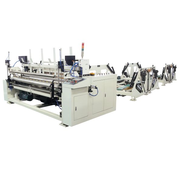 1800mm - 2950mm Paper Roll Rewinder Maxi Roll / JRT / Toilet Roll / Kitchen Towel Automatic Rewinding Machine