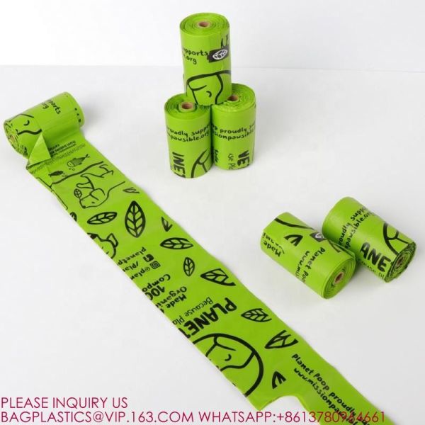 Cornstarch Eco Friendly Biodegradable Poo Waste Bag Dog Poop Bag Compostable Doggy Bag