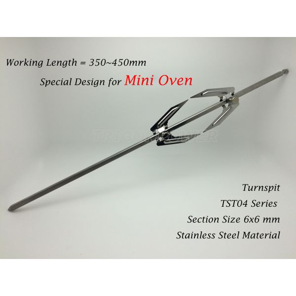 Easy Installation Barbecue Spit , Food Grade Stainless Steel Spit Rod