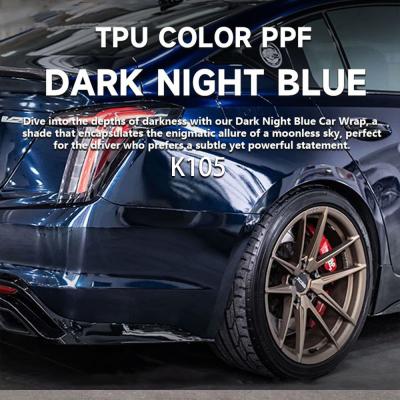 K105 TPU couleur peinture de voiture film de protection de couleur bleu foncé