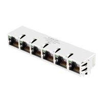 Conectores registrados porto dos ethernet do Internet RJ45 dos jaques do Lan 1x6 do gigabit de JG0-0070NL