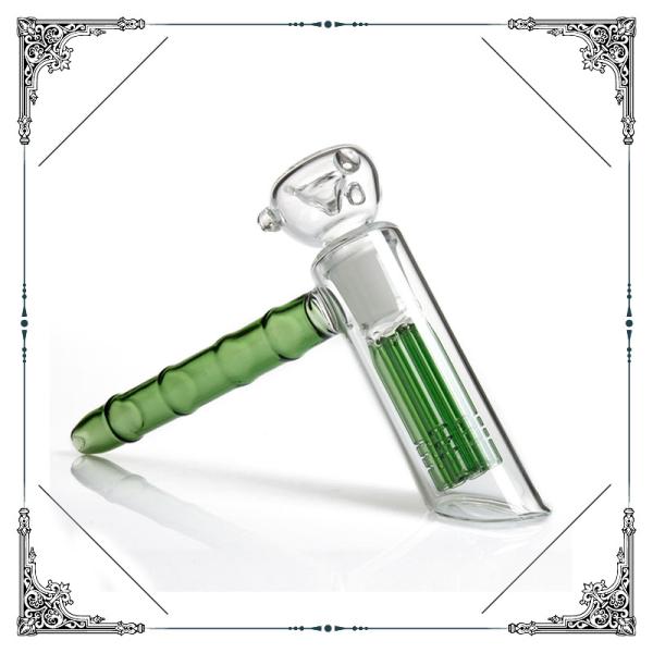 Glass Water Bubbler 6 Tree Arms Perc Hookah Pocket Smoking Water Pipes